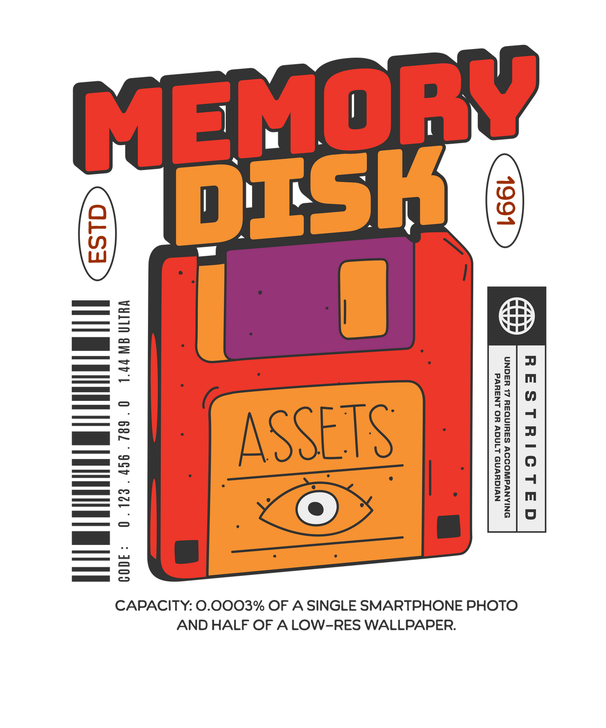 Memory Disk Unisex Round Neck T-Shirt