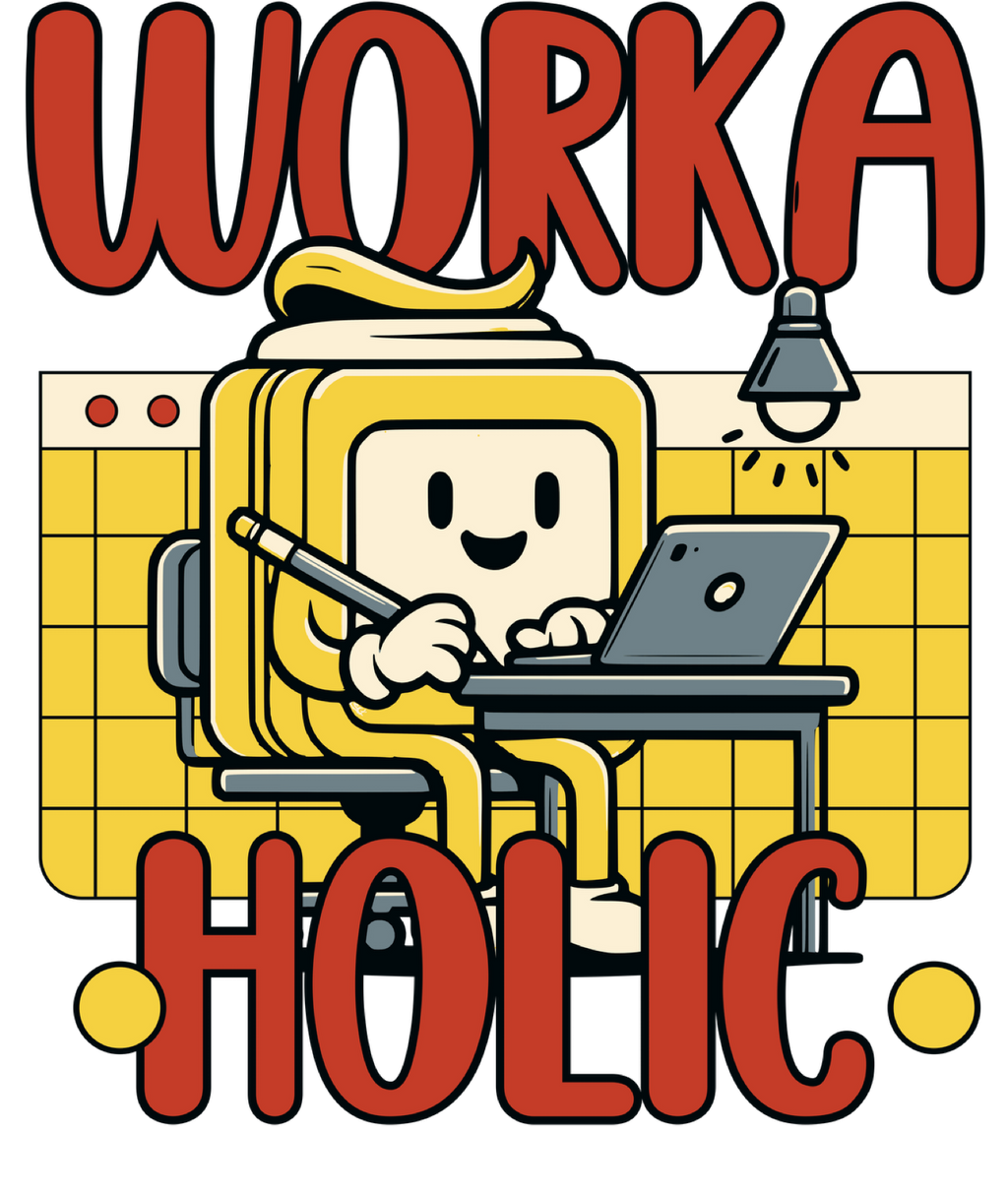 Workaholic Unisex Round Neck T-Shirt