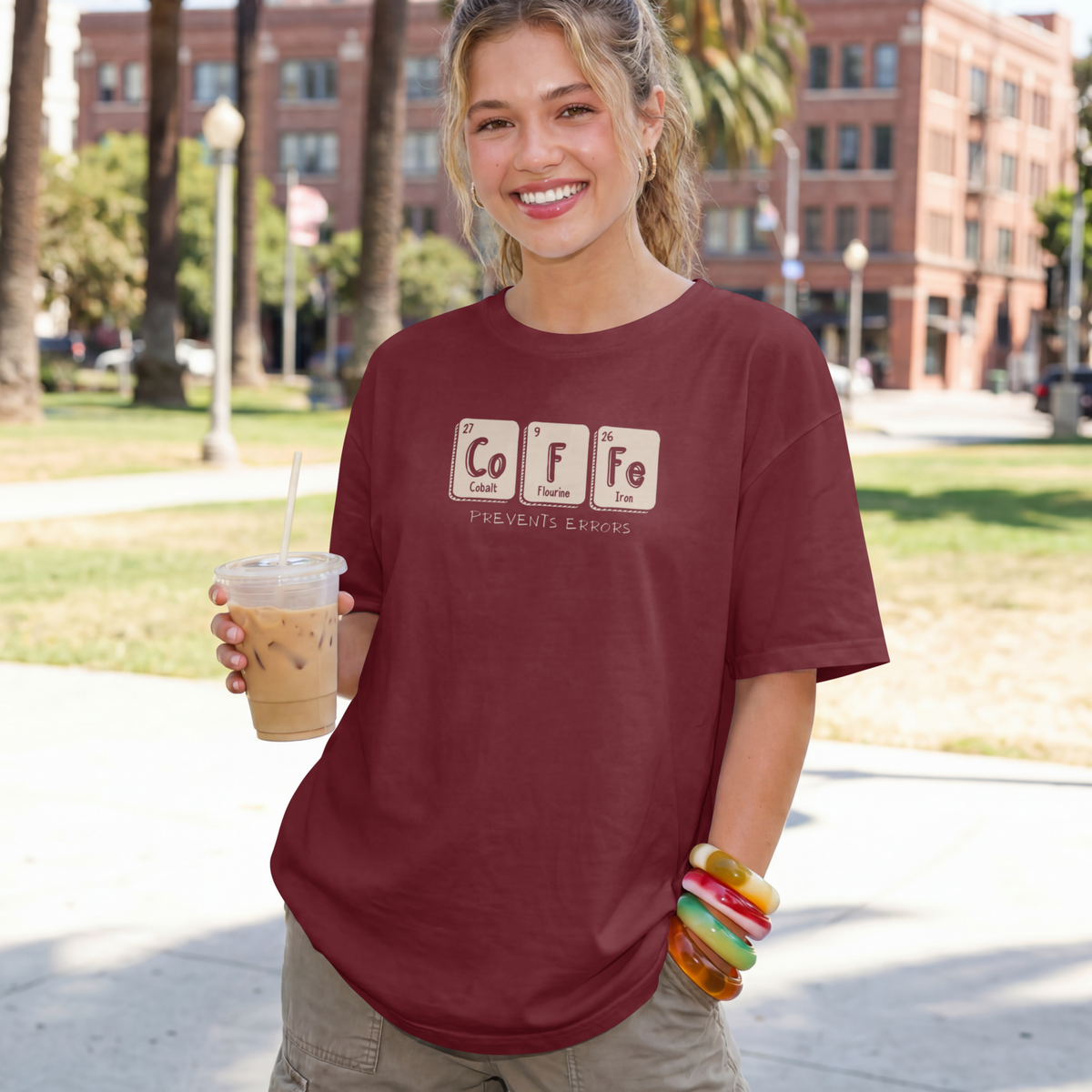 Coffee Prevents Errors Women's Round Neck T-Shirt